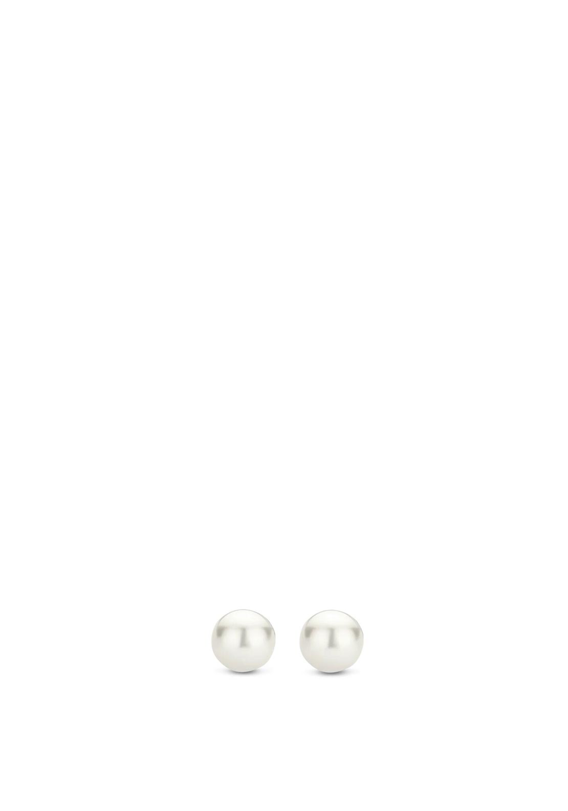 Ti Sento Pearl Stud Earrings, Silver