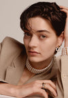 Ti Sento Pearl Stud Earrings, Silver