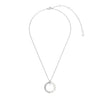 Ti Sento Pearl Zirconia Circle Necklace, Silver