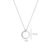 Ti Sento Pearl Zirconia Circle Necklace, Silver