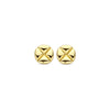 Ti Sento Puffy Quilted Earrings, Gold