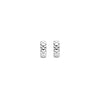 Ti Sento Puffy Quilted Hoop Earrings, Silver