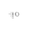 Ti Sento Puffy Quilted Hoop Earrings, Silver