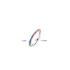 Ti Sento Rainbow Pave Ring, Silver