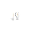 Ti Sento Rectangle CZ Charm Earrings, Gold