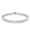 Ti Sento Rectangular CZ Row Bracelet, Silver