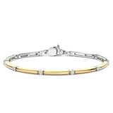 Ti Sento Rectangular Zirconia Bangle, Gold