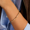 Ti Sento Rectangular Zirconia Bangle, Gold