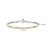 Ti Sento Rectangular Zirconia Bangle, Gold