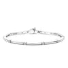 Ti Sento Rectangular Zirconia Bangle, Silver
