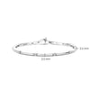 Ti Sento Rectangular Zirconia Bangle, Silver