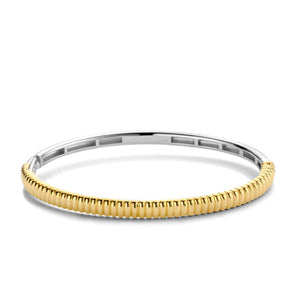 Ti Sento Ribbed Structure Bangle, Gold