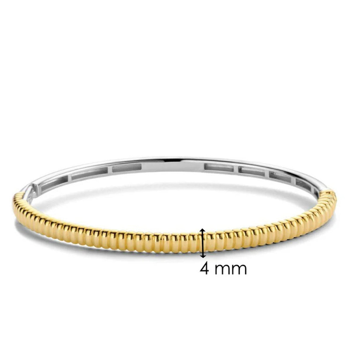 Ti Sento Ribbed Structure Bangle, Gold