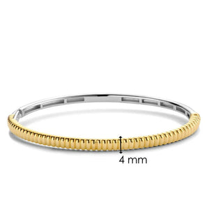 Ti Sento Ribbed Structure Bangle, Gold