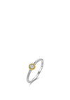 Ti Sento Rope Design Solitaire Ring, Silver & Gold Size 54