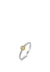 Ti Sento Rope Design Solitaire Ring, Silver & Gold