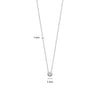 Ti Sento Round CZ Necklace, Silver