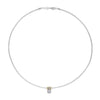 Ti Sento Round CZ Necklace, Silver