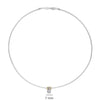 Ti Sento Round CZ Necklace, Silver