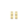 Ti Sento Round CZ Set Chunky Hoop Earrings, Gold