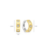 Ti Sento Round CZ Set Chunky Hoop Earrings, Gold