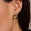 Ti Sento Round CZ Set Chunky Hoop Earrings, Gold