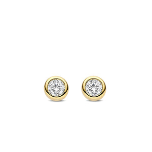 Ti Sento Round Stud Earrings, Gold