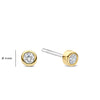 Ti Sento Round Stud Earrings, Gold