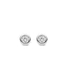 Ti Sento Round Stud Earrings, Silver