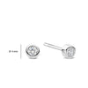 Ti Sento Round Stud Earrings, Silver