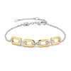 Ti Sento Signature Pavé Links Bracelet, Silver & Gold