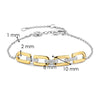 Ti Sento Signature Pavé Links Bracelet, Silver & Gold