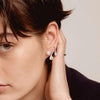 Ti Sento Small CZ Stone Pavé Hook Earrings, Silver