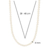 Ti Sento Small Pearl Necklace, Silver