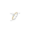 Ti Sento Solitaire CZ Pavé Set Ring, Gold