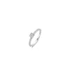 Ti Sento Solitaire CZ Pavé Set Ring, Silver