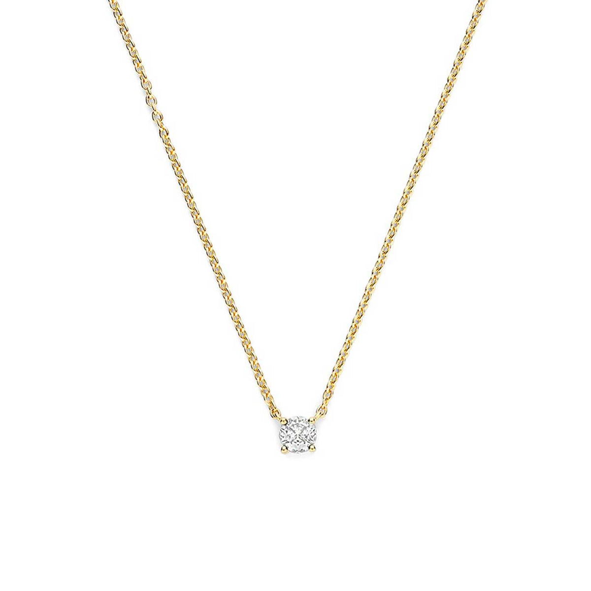 Ti Sento Solitaire Necklace, Gold