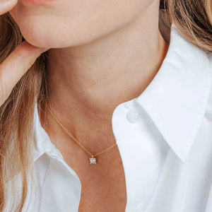 Ti Sento Solitaire Necklace, Gold