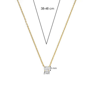 Ti Sento Solitaire Necklace, Gold