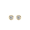 Ti Sento Solitaire Stud Earrings, Gold