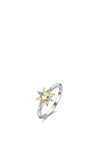 Ti Sento Star with Pearl Centre Ring, Silver & Gold