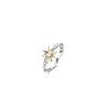 Ti Sento Star with Pearl Centre Ring, Silver & Gold