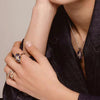 Ti Sento Star with Pearl Centre Ring, Silver & Gold