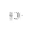 Ti Sento Stardust Zirconia Layered Earrings, Silver