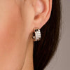 Ti Sento Stardust Zirconia Layered Earrings, Silver