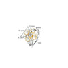 Ti Sento Statement Pearl Cluster Ring, Silver & Gold