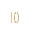Ti Sento Tennis Oval Hoop Earrings, Gold