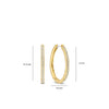 Ti Sento Tennis Oval Hoop Earrings, Gold