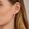 Ti Sento Tennis Oval Hoop Earrings, Gold