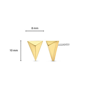 Ti Sento Triangular Stud Earrings, Gold